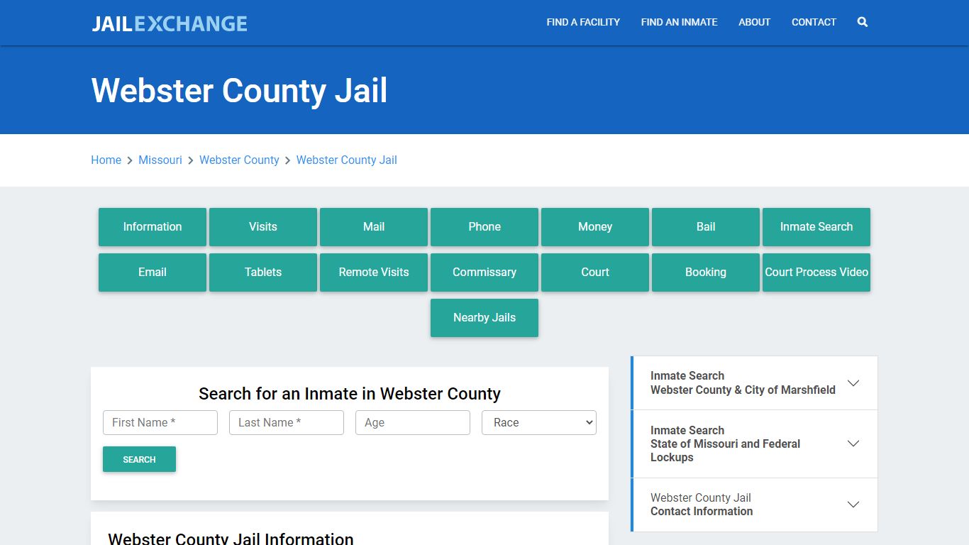 Webster County Jail Roster Lookup, MO, Inmate Search