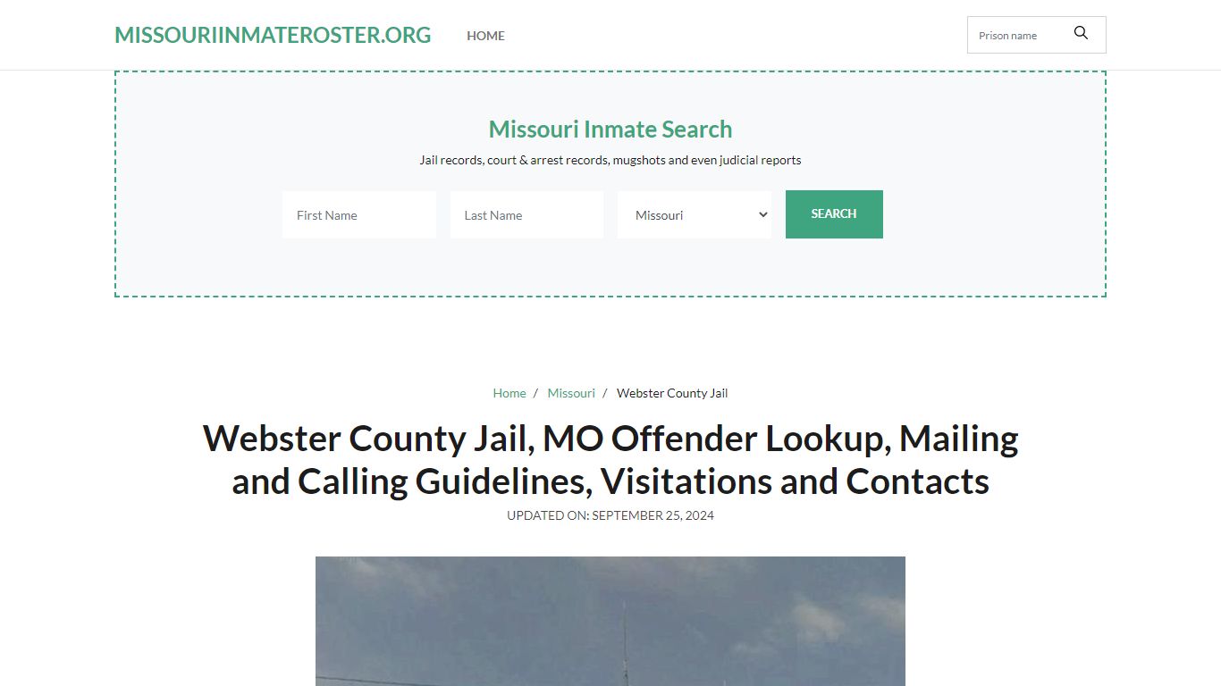 Webster County Jail, MO: Inmate Search Options, Visitations, Contacts